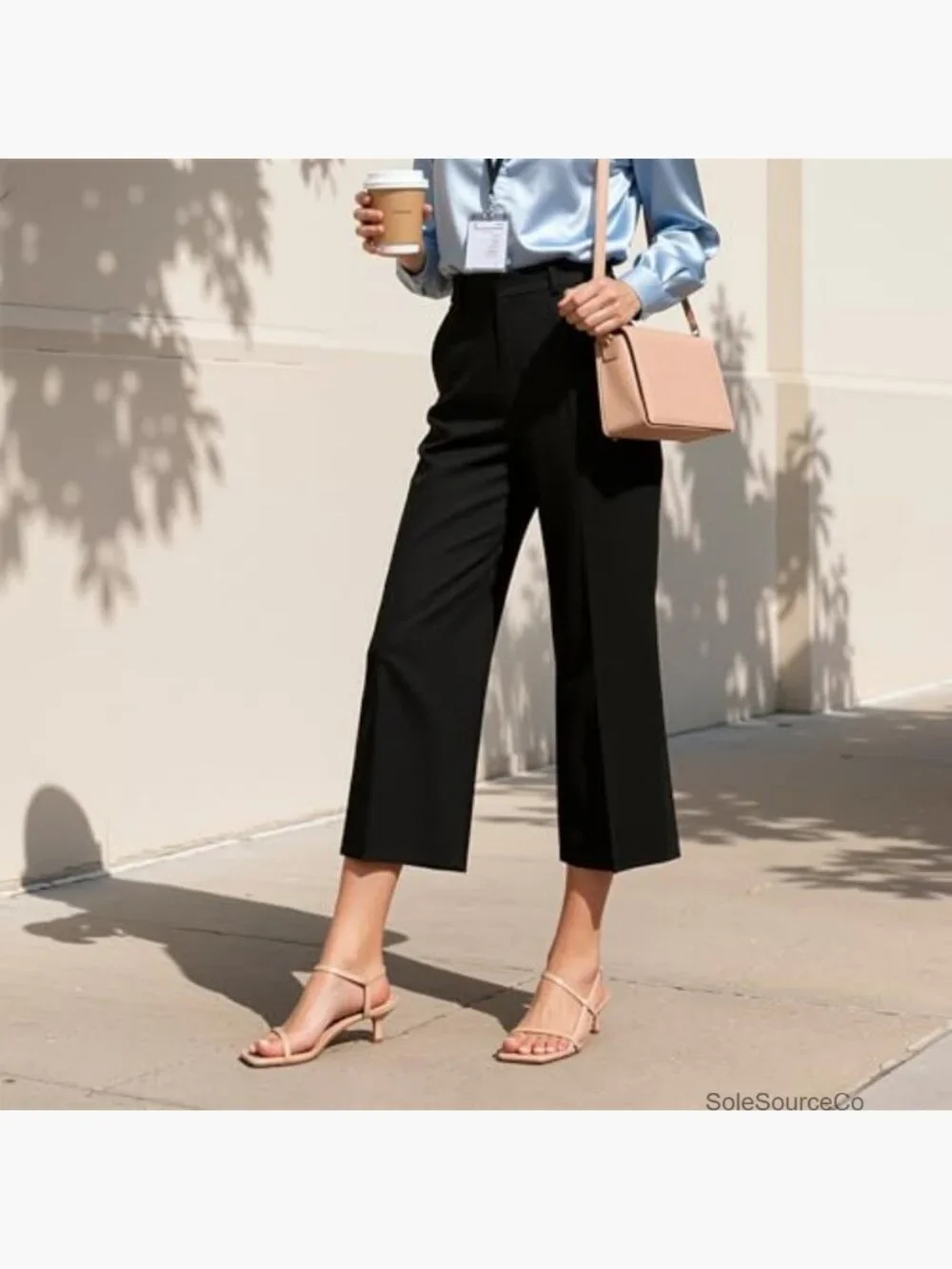 Women's Square Toe Kitten Heel Sandals with Ankle Strap